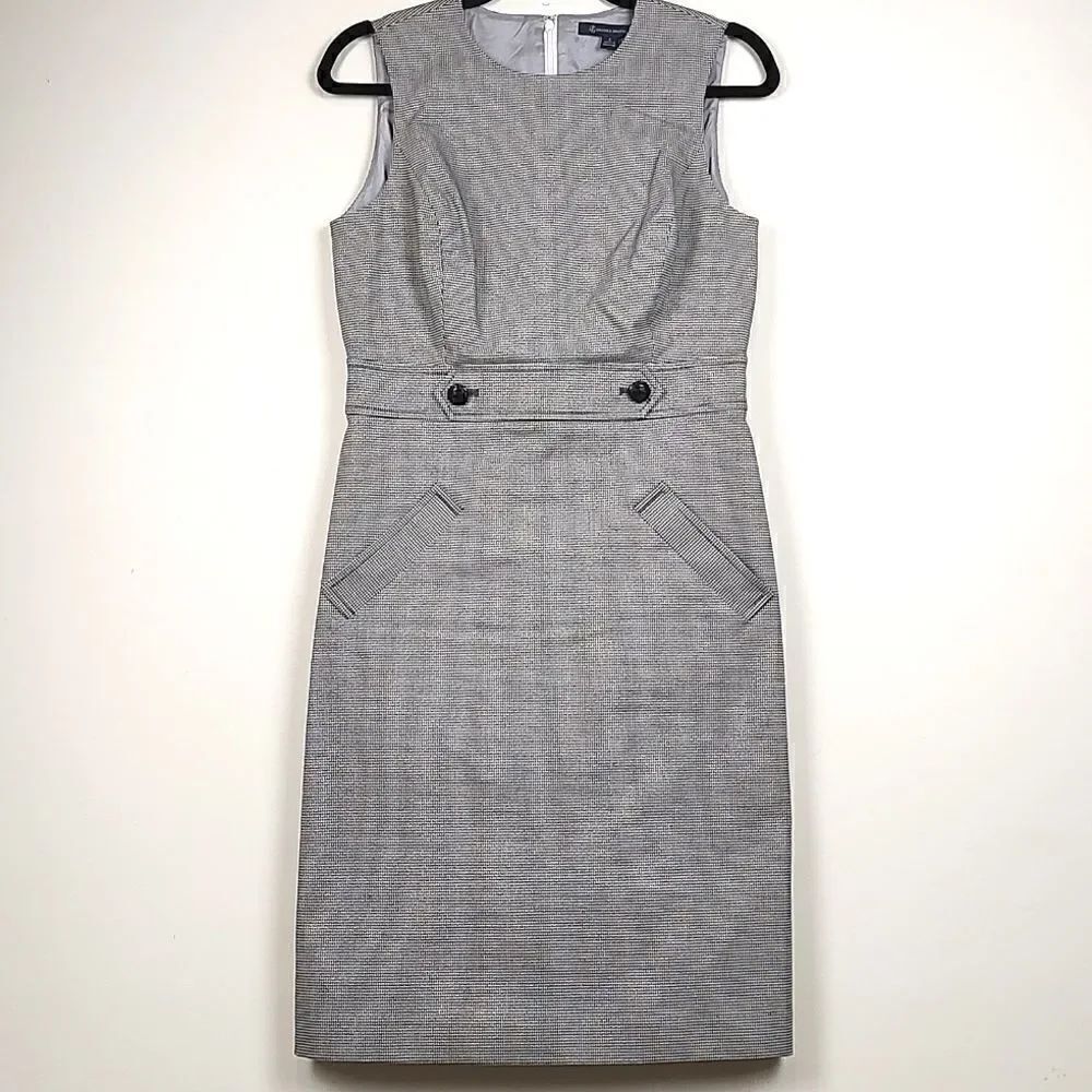 Brooks Brothers Classic Black & White Houndstooth Sleeveless Sheath Dress - Picture 10 of 10